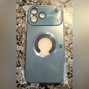 Magnetic Blue Phone Case with Camera Protection
